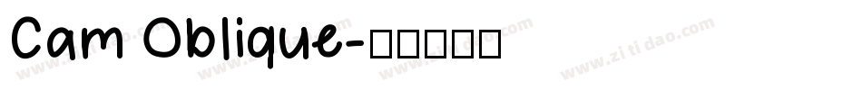 Cam Oblique字体转换